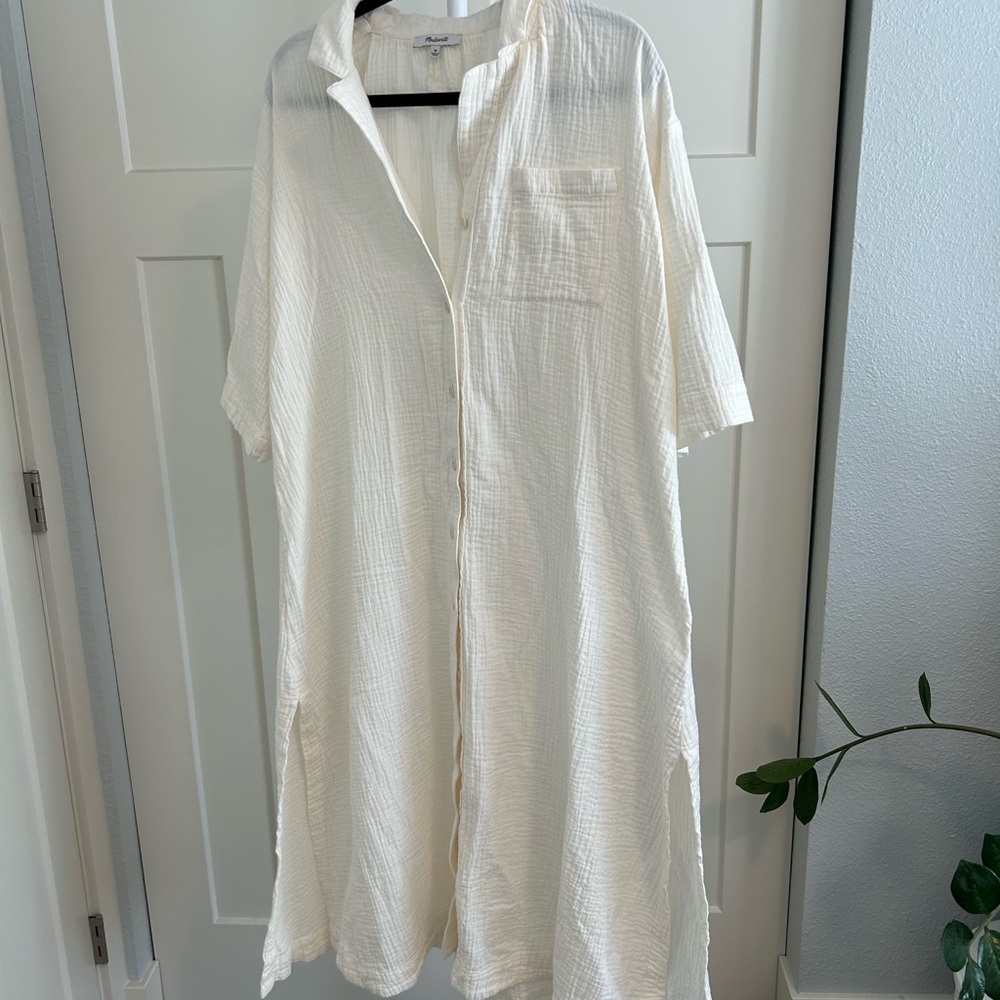 Madewell Button-Up Gauze Maxi Dress
